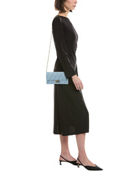 FENDI Fendi Baguette Ff Denim & Leather Wallet On Chain
