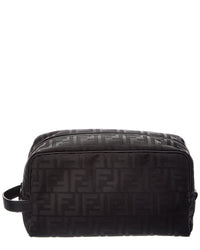 FENDI Fendi Ff Medium Nylon & Leather Pouch