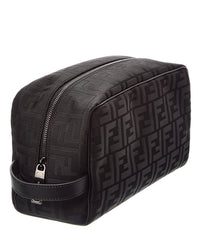 FENDI Fendi Ff Medium Nylon & Leather Pouch
