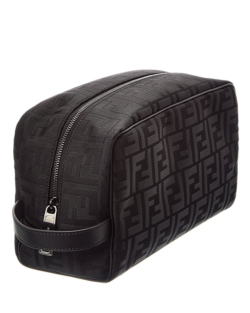 FENDI Fendi Ff Medium Nylon & Leather Pouch
