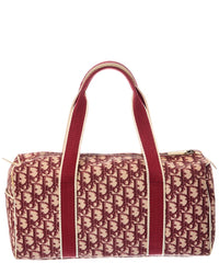 Dior Dior Red Trotter Canvas Diorissimo Bowling Bag (Authentic Pre-Loved)