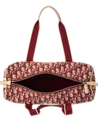Dior Dior Red Trotter Canvas Diorissimo Bowling Bag (Authentic Pre-Loved)
