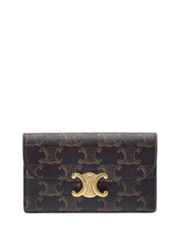 CELINE Celine Long Triomphe Canvas Card Holder