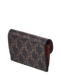 CELINE Celine Long Triomphe Canvas Card Holder