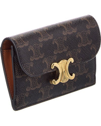 CELINE Celine Long Triomphe Canvas Card Holder