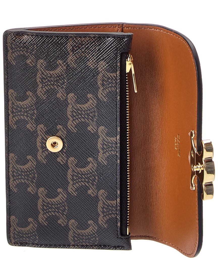 CELINE Celine Long Triomphe Canvas Card Holder