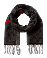 Gucci Gg Web Nikky Wool Scarf