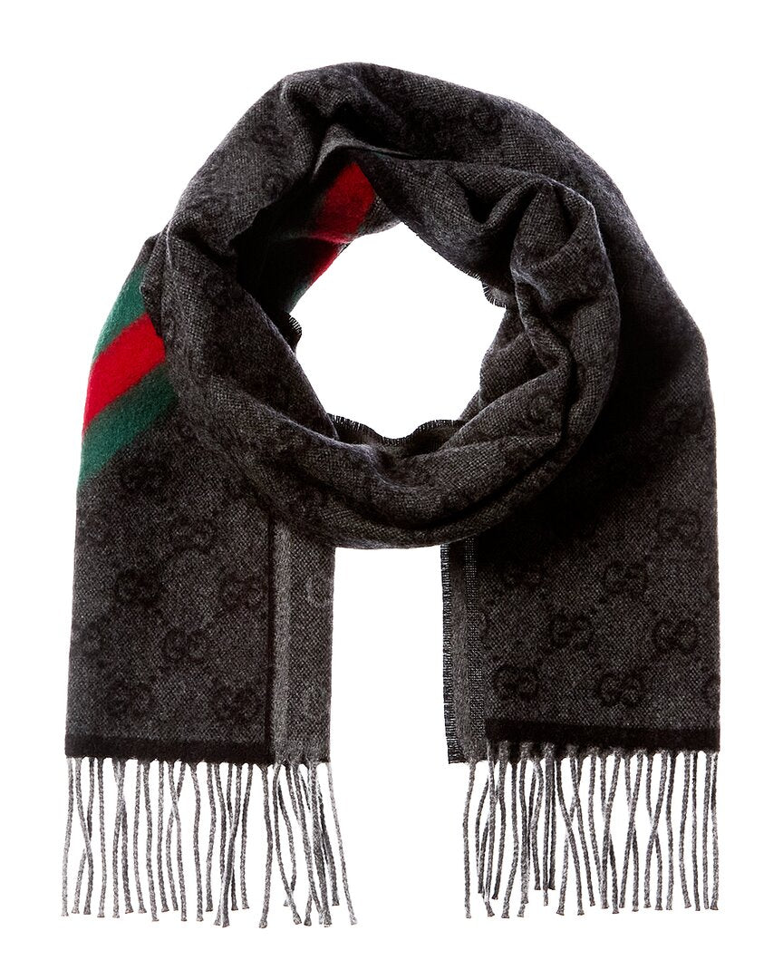 Gucci Gg Web Nikky Wool Scarf