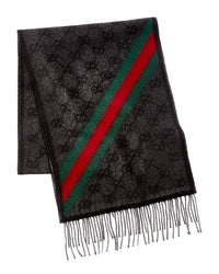 Gucci Gg Web Nikky Wool Scarf