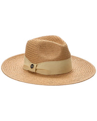 Bruno Magli Straw Ribbon Fedora