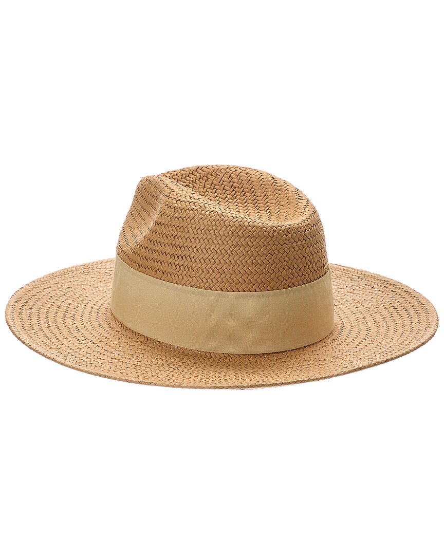Bruno Magli Straw Ribbon Fedora