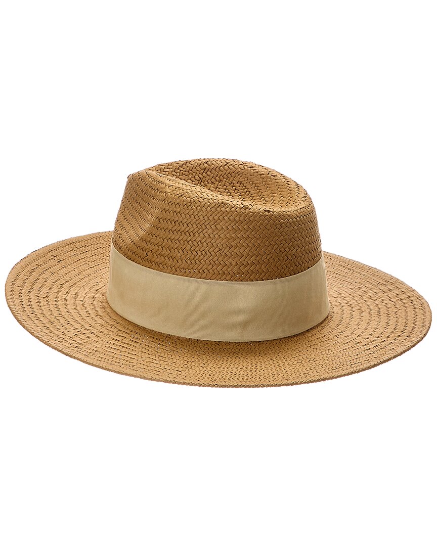 Bruno Magli Straw Ribbon Fedora