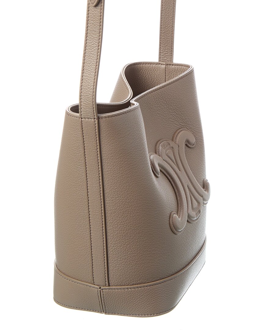 Celine Triomphe Small Leather Bucket Bag – Bluefly