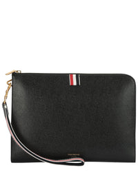Thom Browne Leather Pouch ONE SIZE Black