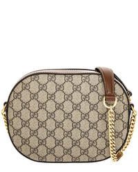 Gucci Gg Supreme Canvas & Leather Camera Bag