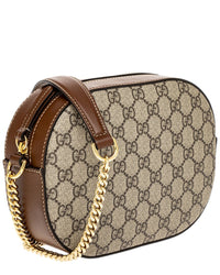 Gucci Gg Supreme Canvas & Leather Camera Bag