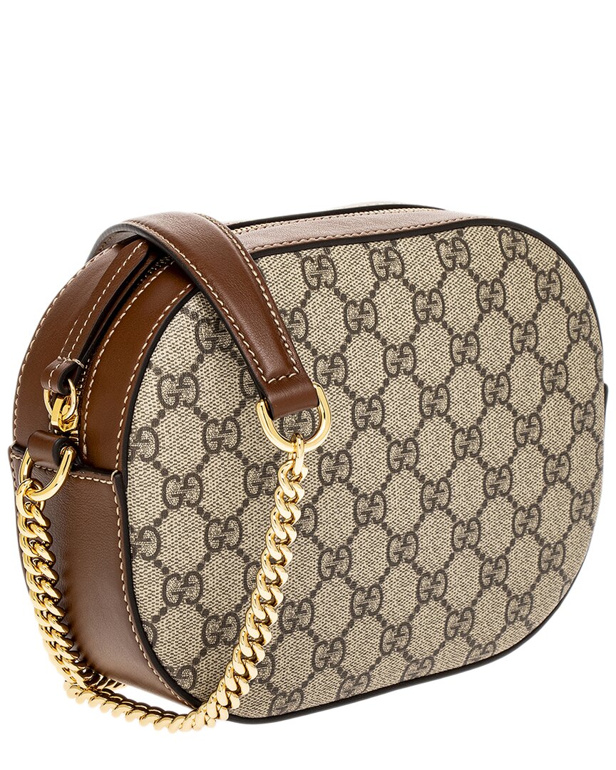 Gucci Gg Supreme Canvas & Leather Camera Bag