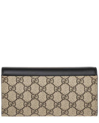 Gucci Gg Supreme Canvas & Leather Long Wallet