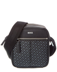 Hugo Boss Zair Zip Leather Crossbody ONE SIZE Black