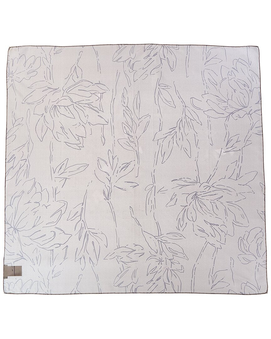 Brunello Cucinelli Brunello Cucinelli Magnolia Print Silk Scarf
