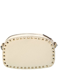 Valentino Rockstud Grainy Leather Camera Bag