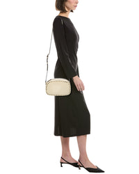 Valentino Rockstud Grainy Leather Camera Bag