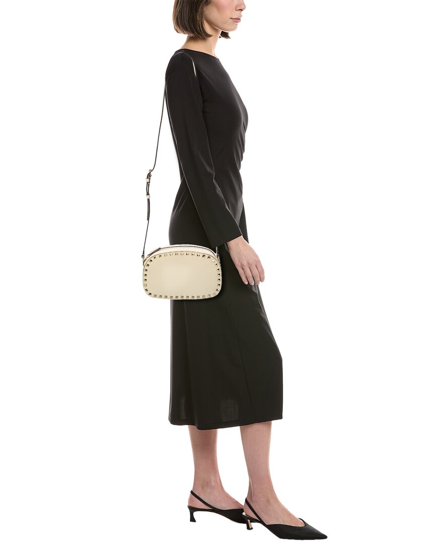 Valentino Rockstud Grainy Leather Camera Bag