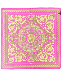 Versace Barocco Print Silk Scarf