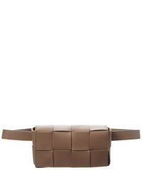 Bottega Veneta Mini Intrecciato Leather Belt Bag ONE SIZE Brown Multi