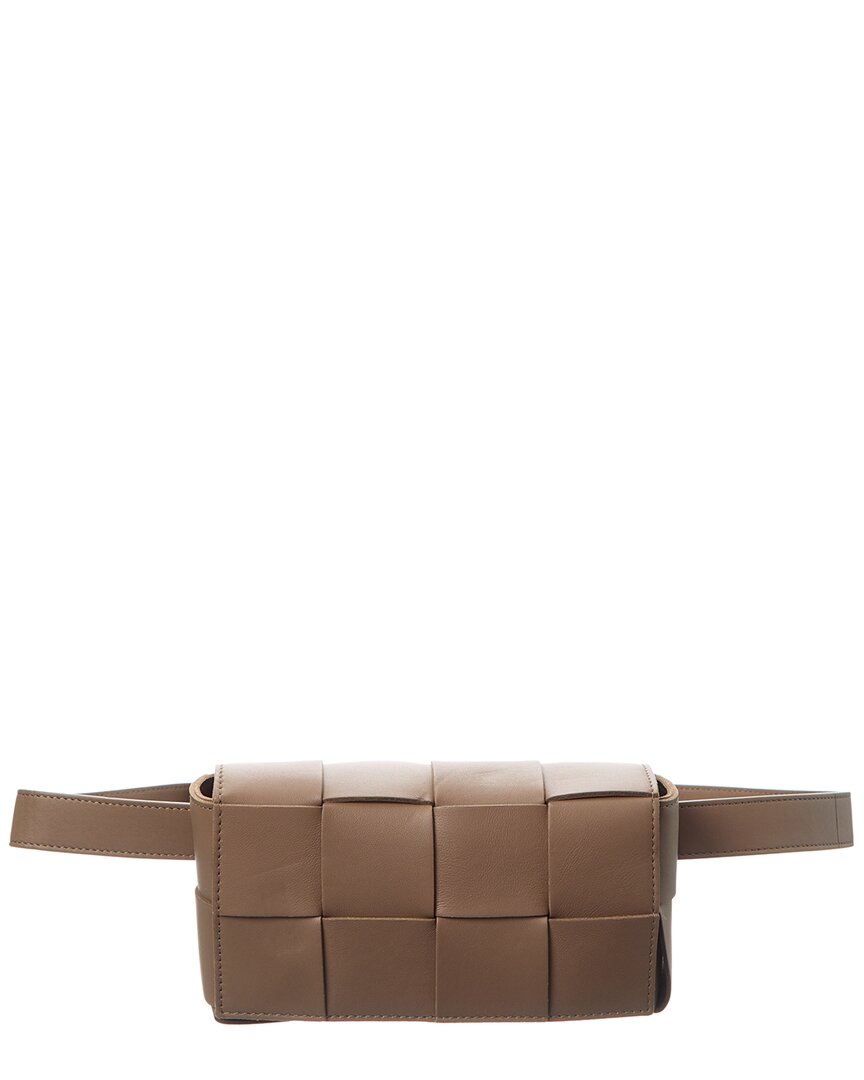 Bottega Veneta Mini Intrecciato Leather Belt Bag ONE SIZE Brown Multi