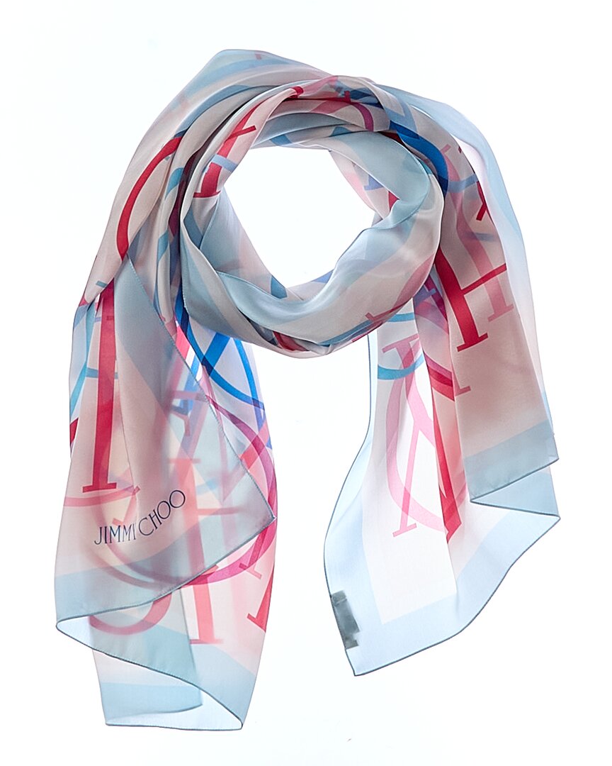 Jimmy Choo Jimmy Choo Logo Silk Scarf