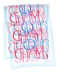 Jimmy Choo Jimmy Choo Logo Silk Scarf