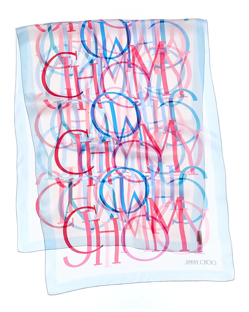 Jimmy Choo Jimmy Choo Logo Silk Scarf