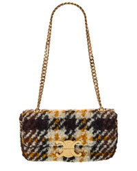 Celine Triomphe Shearling Shoulder Bag ONE SIZE Yellow