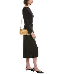 FENDI Fendi Baguette Ff Jacquard & Raffia Pouch