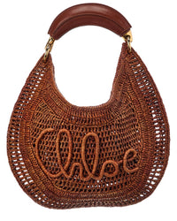 Chloé Chloé Summer Banana Raffia & Leather Hobo Bag