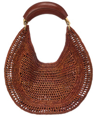 Chloé Chloé Summer Banana Raffia & Leather Hobo Bag