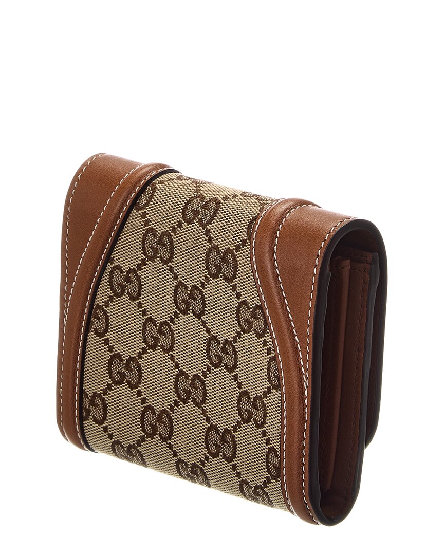 小物 GUCCI GG Canvas Double Side Wallet Gucci Gg Canvas & Leather Wallet – Bluefly