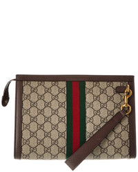 Gucci Ophidia Small Gg Supreme Canvas & Leather Pouch