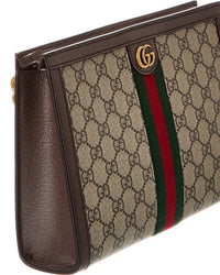 Gucci Ophidia Small Gg Supreme Canvas & Leather Pouch