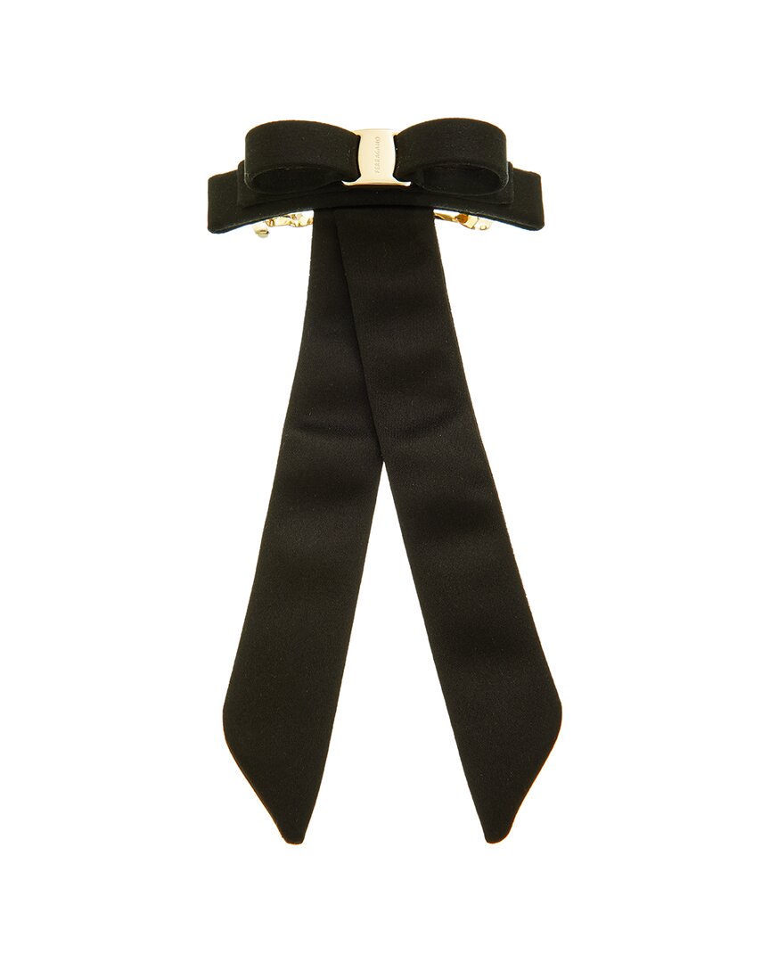 Ferragamo Ferragamo Vara Bow Silk-Blend Hair Clip