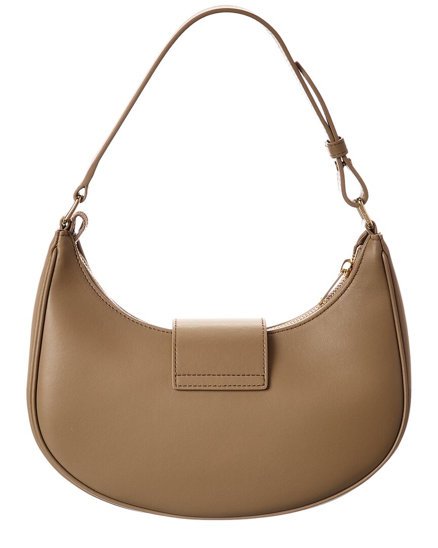 Celine Ava Triomphe Medium Leather Hobo Bag