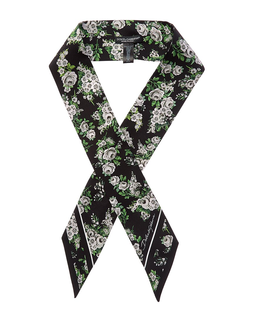 Dolce & Gabbana Dolce & Gabbana Bouquet Print Silk Scarf Bouquet Print Silk Scarf