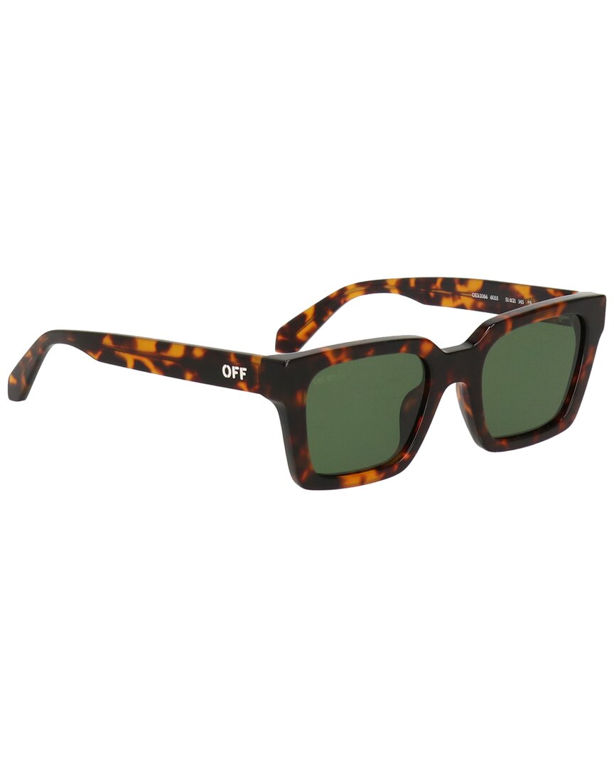 Off-White™ Unisex Palermo 51Mm Sunglasses Havana Green