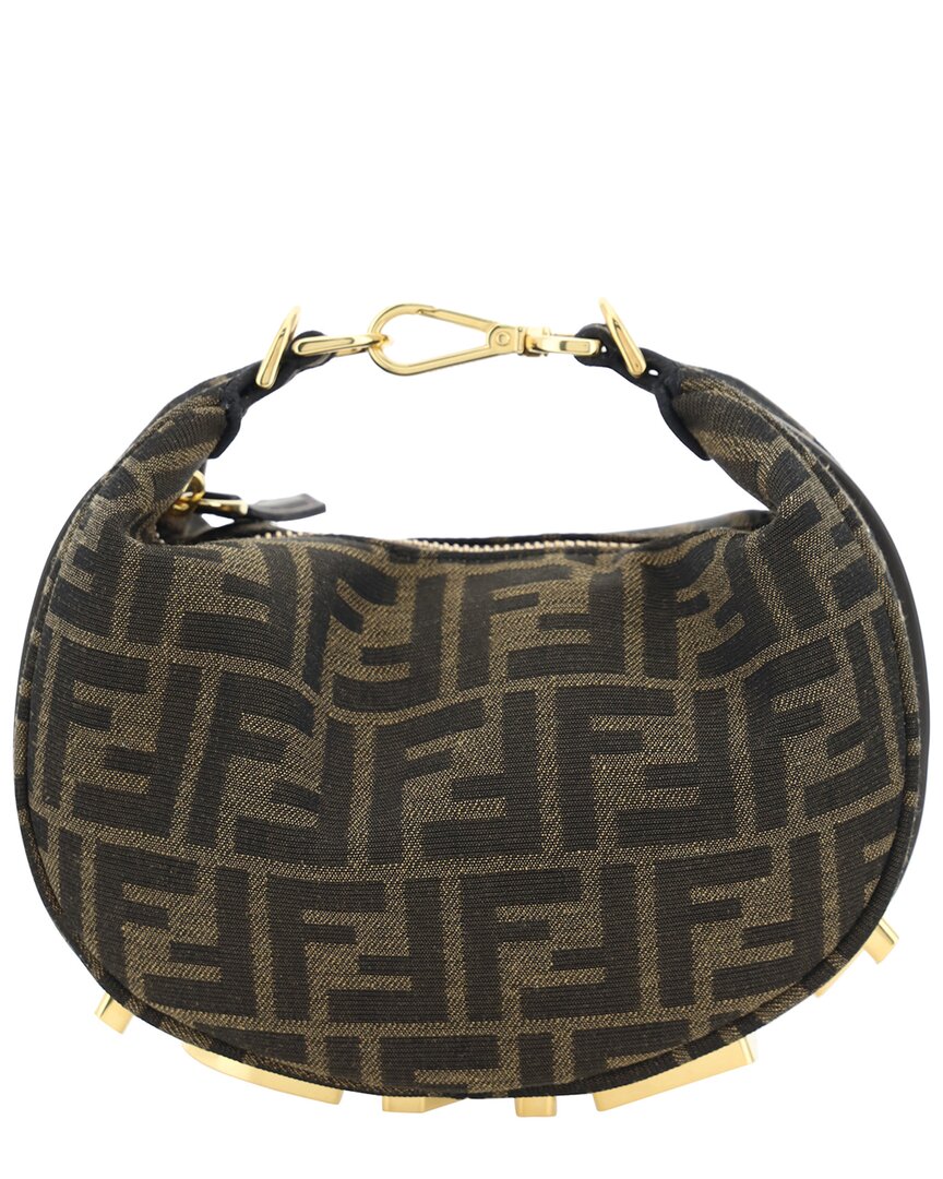 FENDI Fendi Ff Jacquard Hobo Bag
