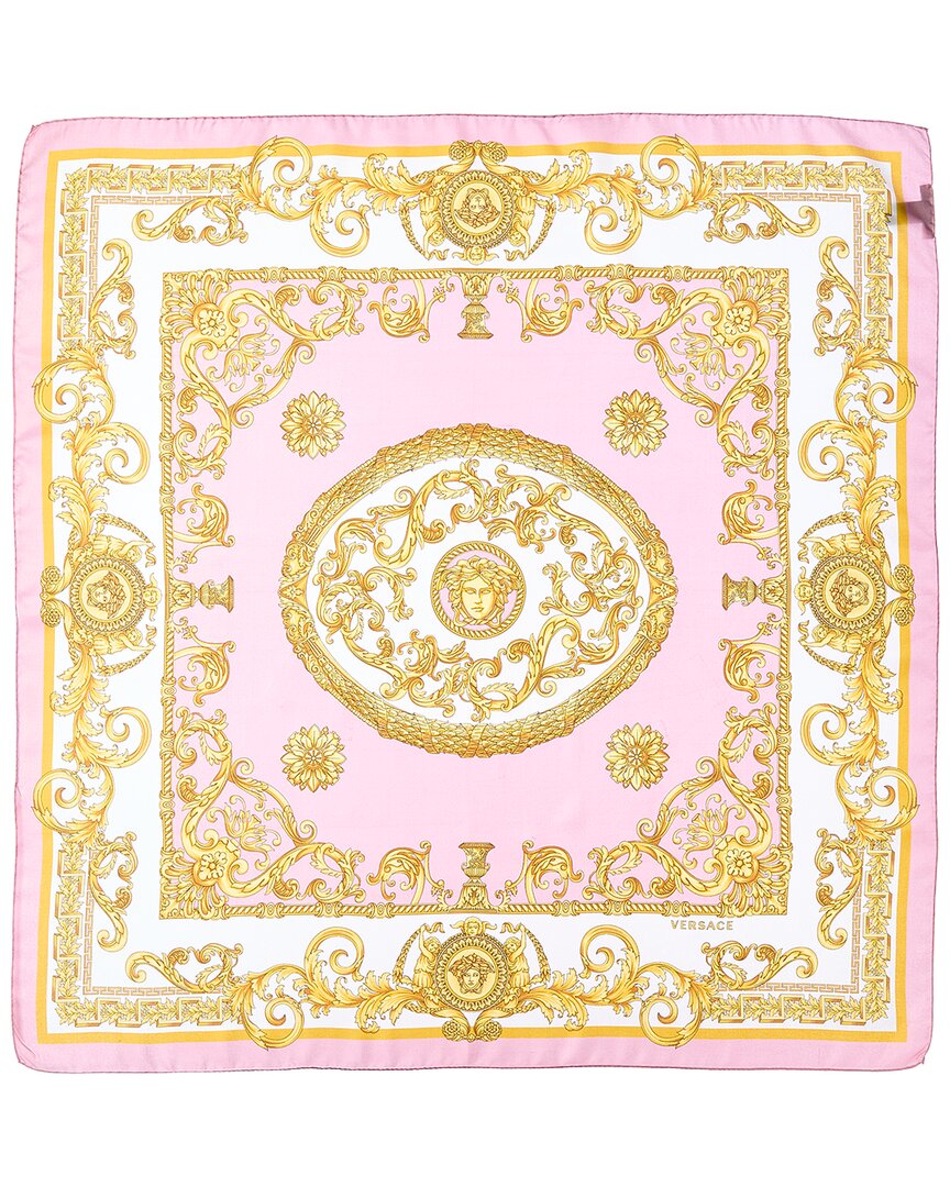 Versace Barocco Print Silk Scarf