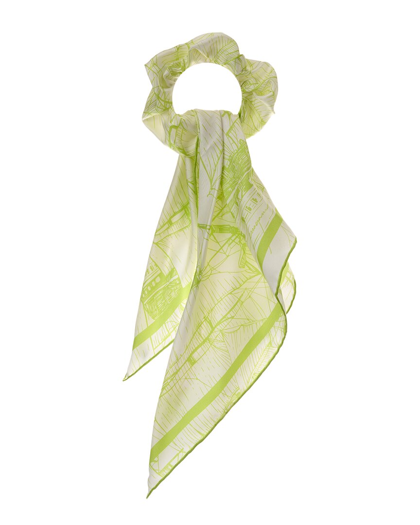 Ferragamo Veliero Silk Hair Band Green