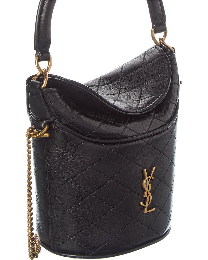 Saint Laurent Gaby Leather Cosmetic Case
