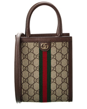 Gucci Ophidia Gg Supreme Canvas & Leather Super Mini Bag