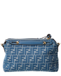 FENDI Fendi By The Way Selleria Medium Ff Jacquard & Leather Shoulder Bag